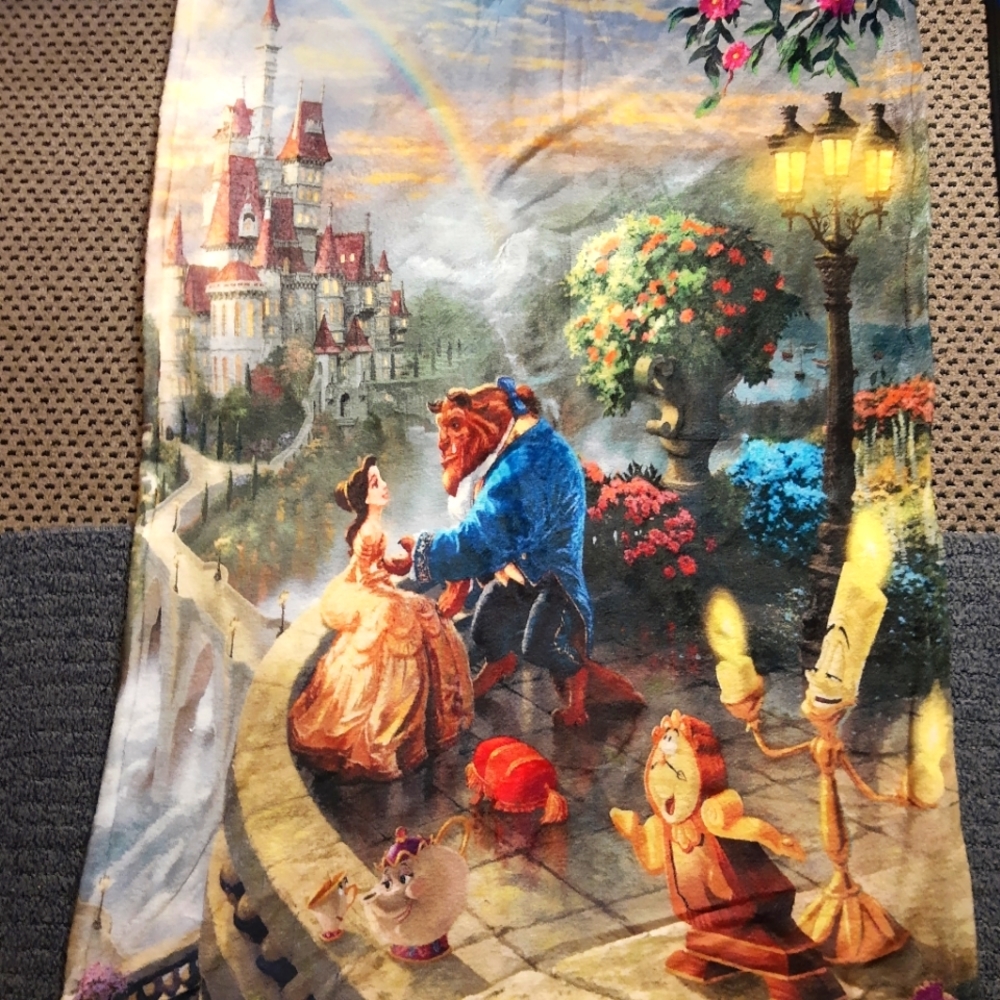 Beauty and the Beast throw blanket. 42×36